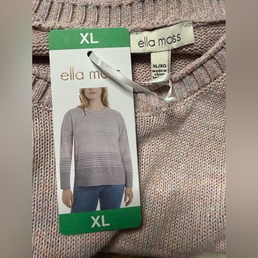 NWT Ella Moss Ladies Ombre striped crewneck sweater XL - Picture 4 of 5